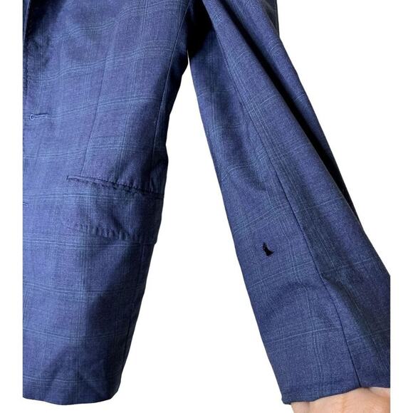 Ted Baker London Jones CT Jacket Blazer Sports Coat  Mens 36 Blue Plaid Preppy - Picture 6 of 8